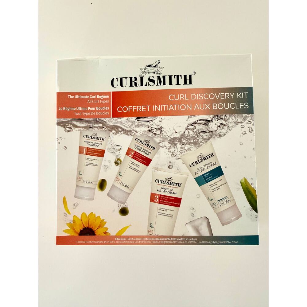 New Curlsmith Curl Discovery Kit New Hair Shampoo Conditioner Air Dry Cream Gel